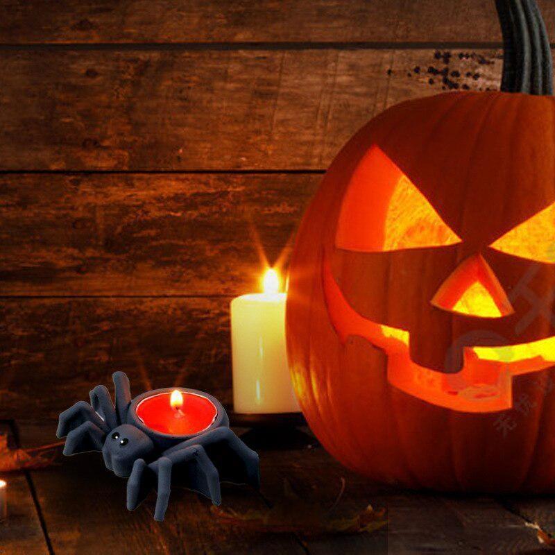 DIY Spider Candle Stick Halloween Candlestick Silicone Mold Gypsum Concrete Candle Cup Mold Party Home Decoration