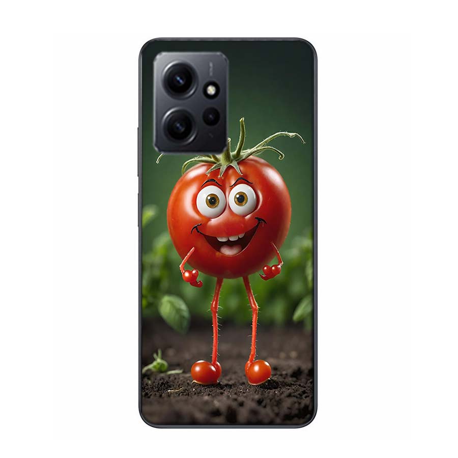 Angry Tomatoes Phone Case For Redmi 12 13C 12C 15C 9 10 10C Note 13 Pro Plus 14 15 Pro 9T 9C 9A TPU Soft Cover Clear Cell Cases