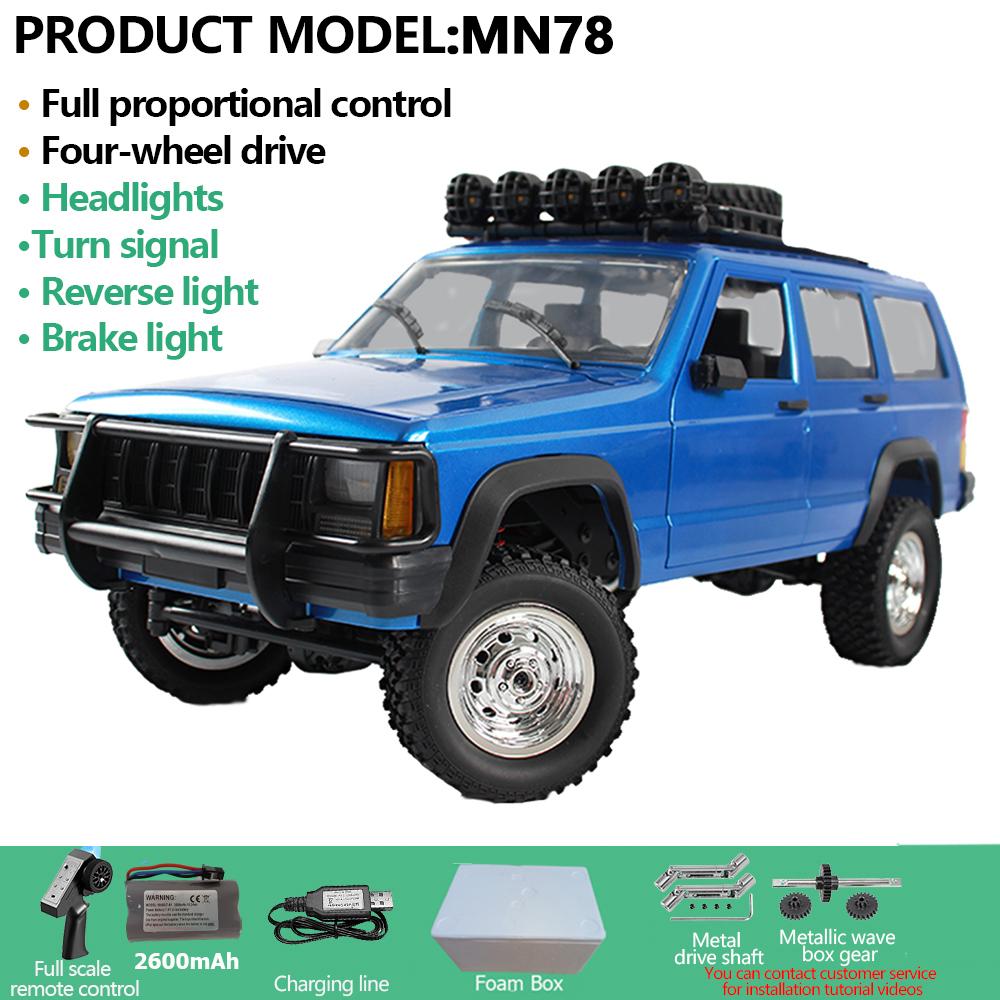AAYD1 MN78 1:12 RC Car MN Model RTR Version RC Car 4WD 280 Motor Professional Off-Road RC 2.4G Remote Control Car For Boys Gifts