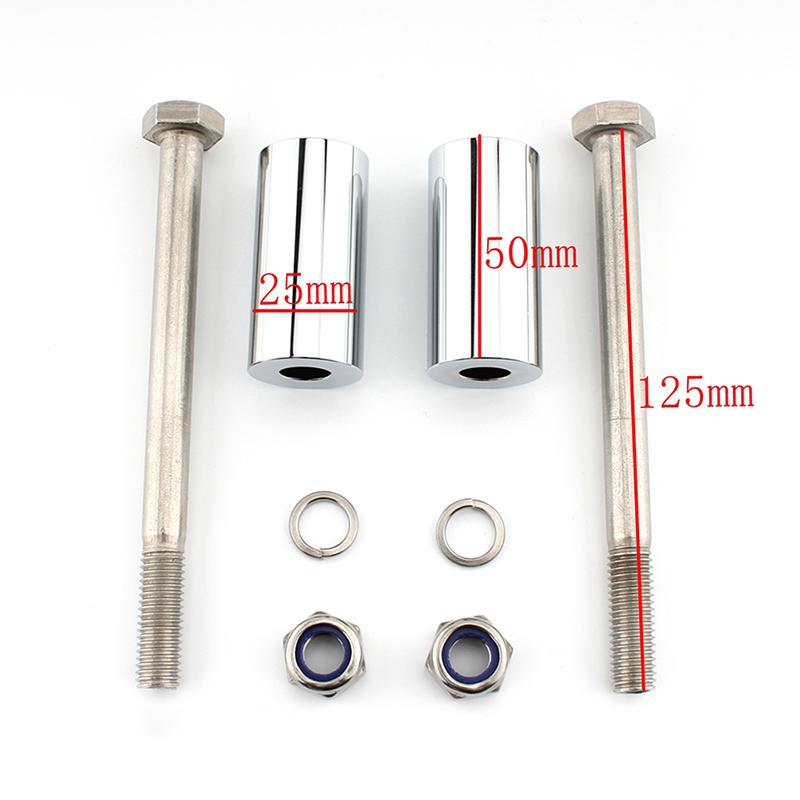 Chrome 2" Motorcycle Handlebar Risers Spacers Extension Kit with Bolts for Kawasaki Vulcan 800 900 1500 1600 Cruisers Chopper Riding Comfort
