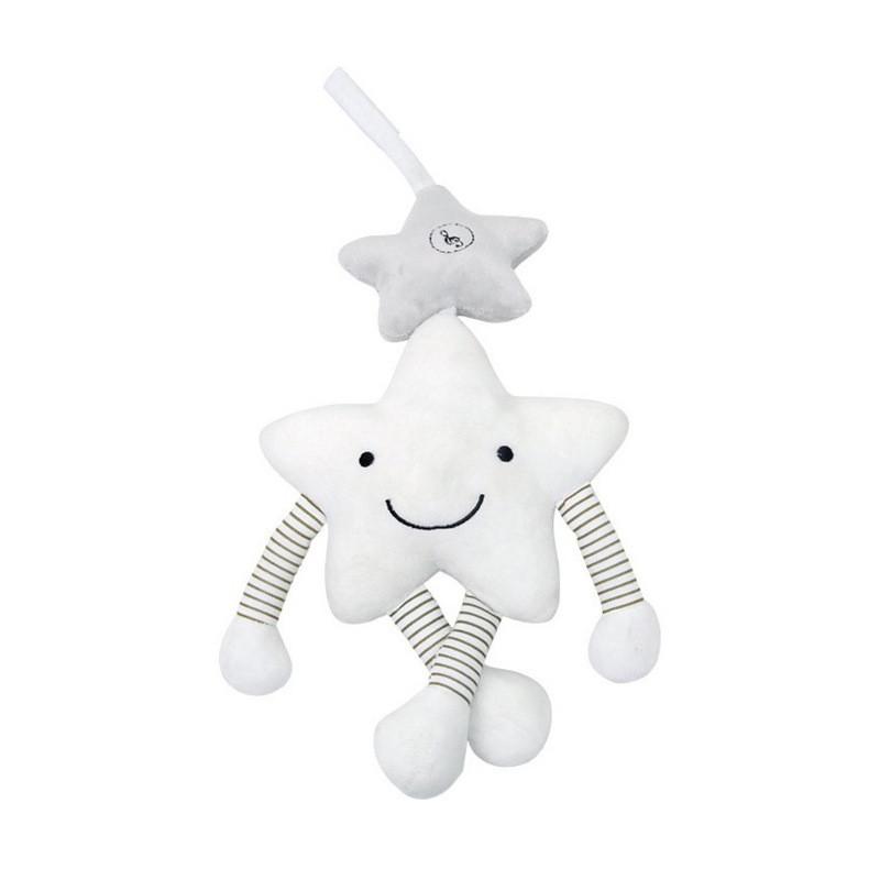 Star Music Wind Chime Baby Carriage Mobile Plush Toy For Newborns Star