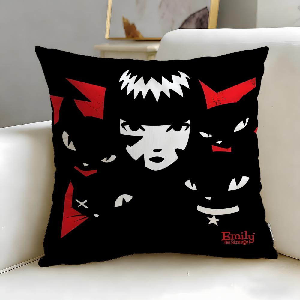 cartoon character Emily the Cool Strang Cushion Cover Soft  EasyWash Pillow Case  Versatile for Couch Bed Travel and Office