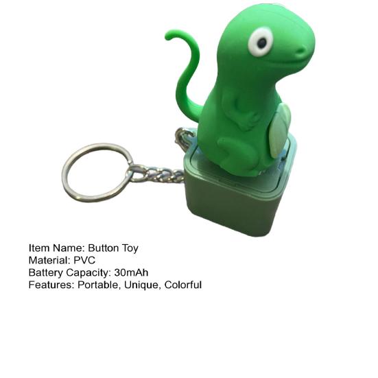Lizard Button Keychain with Colorful Lights Rechargeable Sound Keychain for Anxiety Relief Lizard Keyboard Clicker Toy Unique Gifts for Friends