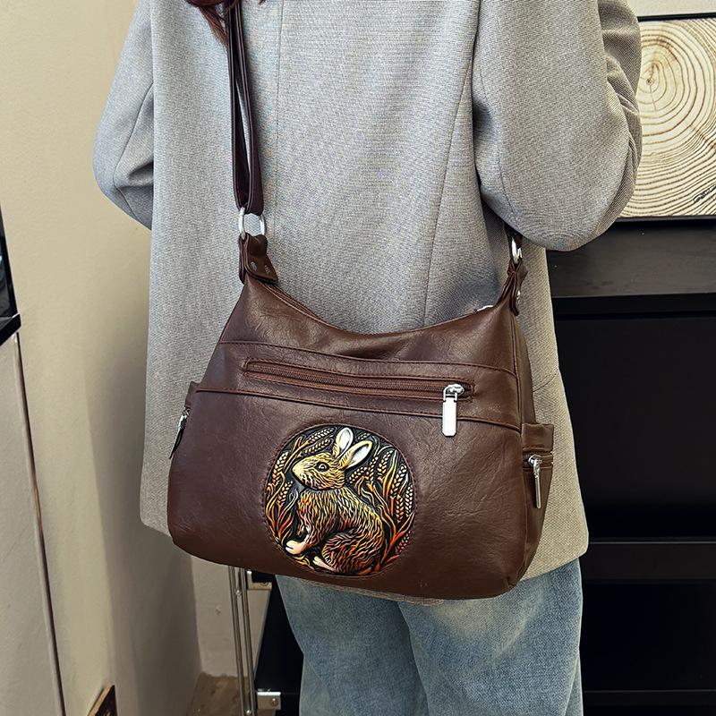 Ethnic Style Printing Premium Modeling Soft Durable Fashion Exquisite Novelty Lightweight Luxury Commuter Outdoor Beach Crossbody Shoulder Handbag