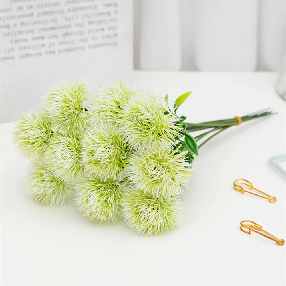 10/5Pcs Dandelion Artificial Flowers Plants Bouquet Plastic Fake Flower for Home Wedding Table Decoration DIY Floral Arrangement