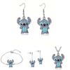 Lilo Stitch Cartoon Pendant Necklace With Rhinestone Embellishments For Fashion Summer Wear