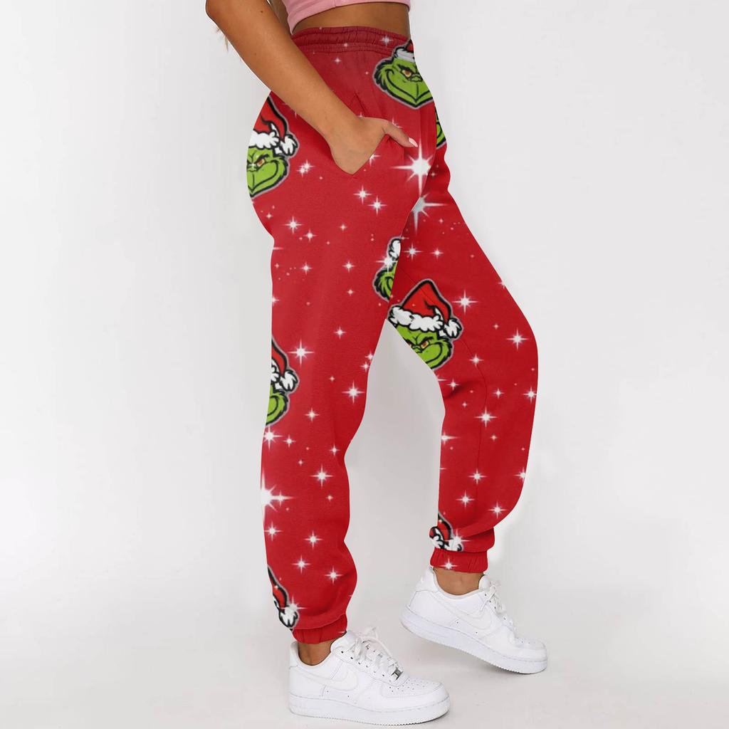 Damejoggebukser Trendy Innvendig Baggy Joggebukser Høy midje Casual Bukser Joggebukse