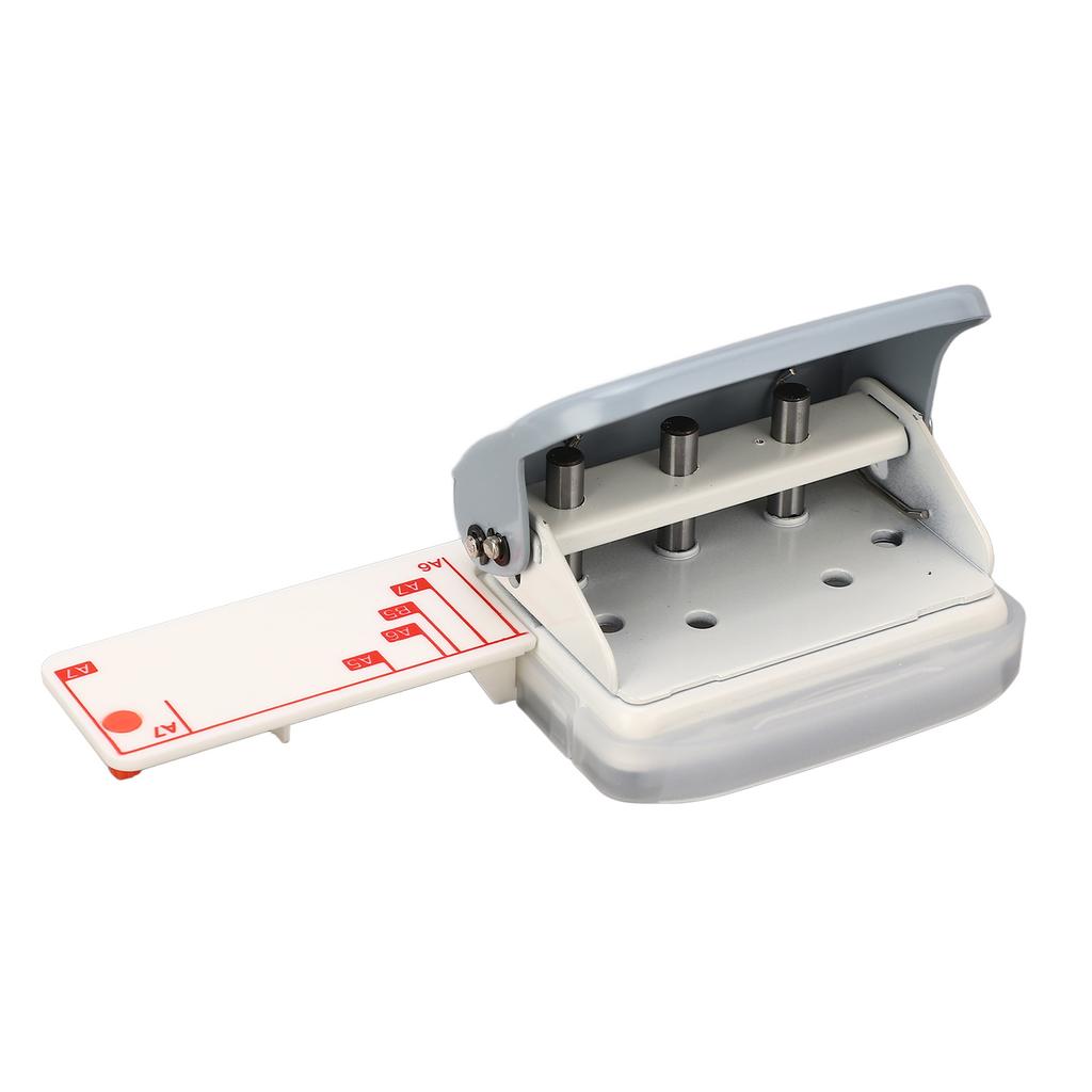 Hole Puncher Portable Handheld Loose Leaf 3 Hole Punch 5 Sheet Capacity for Scrapbook
