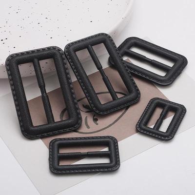 10Pcs/lote 3-5cm Casaco corta-vento de alta qualidade botão cinto preto café retangular plástico cinto cintura fivela acessório