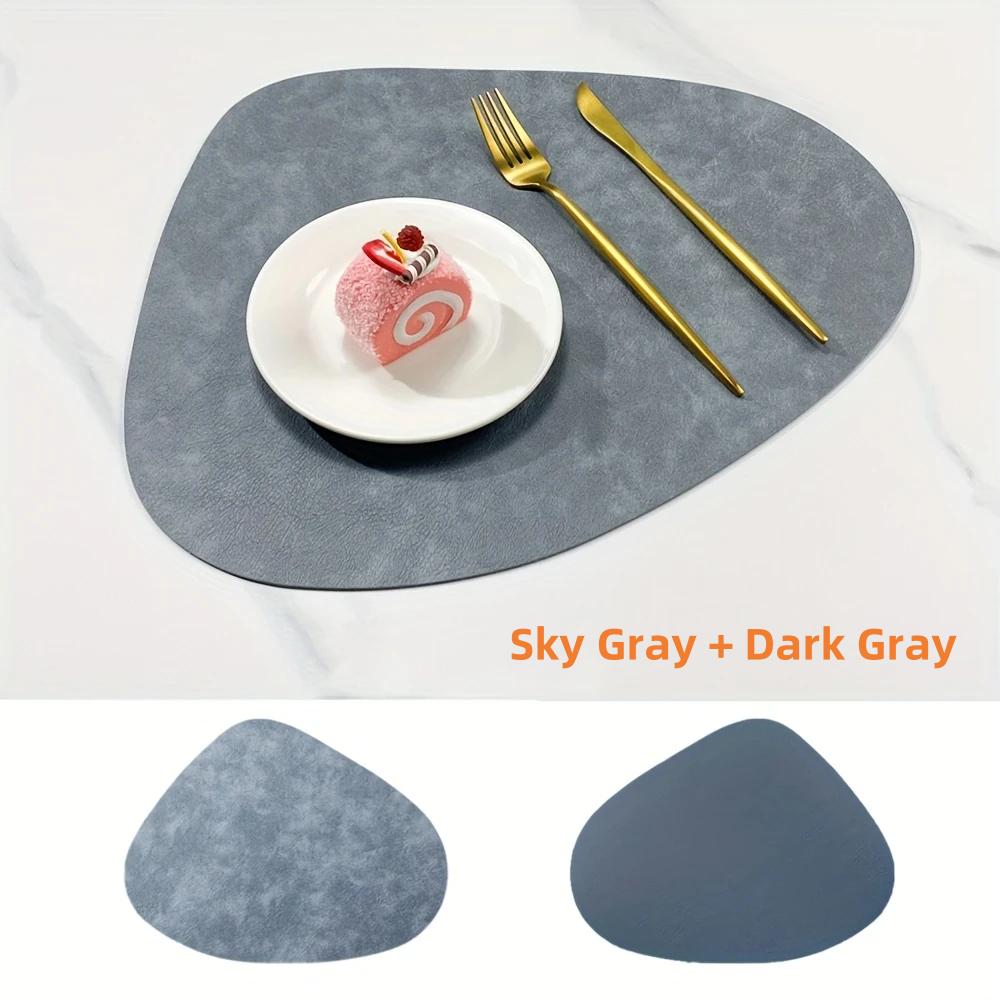 Faux Leather Placemats - Waterproof - Wipe Clean - Heat Resistant - Anti Slip Dining Table Place Mats,Suitable for Indoor