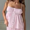 2025 Summer Striped Tank Top & Loose Pants Pajama Set for Women - Comfortable Homewear