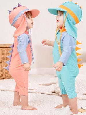 Einteiliger Dinosaurier-Badeanzug für Kinder mit Sonnenschutz, Alter 0-7