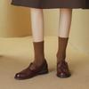 Fashion 2024 Oxford Women Shoes Genuine Leather Shoes for Women Spring Loafers Summer Brogues Women Pumps Retro Ladies Shoes