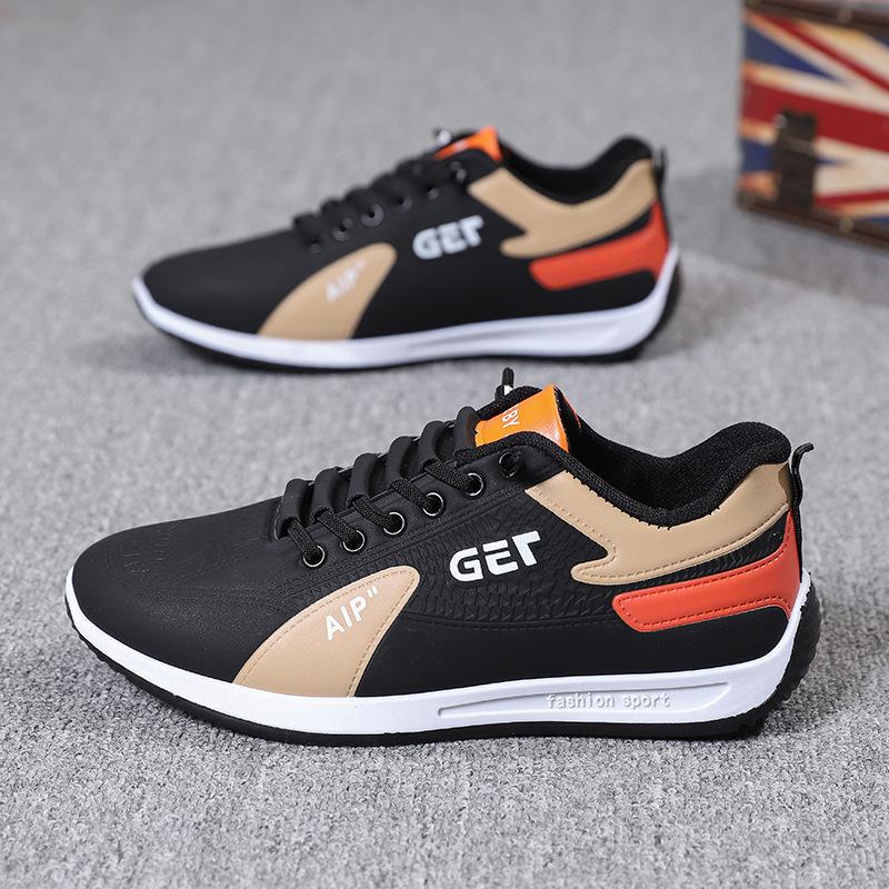 Men's shoes spring leather surface breathable Forrest Gump sports board shoes running men's casual platform spring