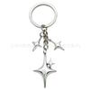 Trendy Four-Point Star & Moon Keychain Pendant: Simple Bag Decoration