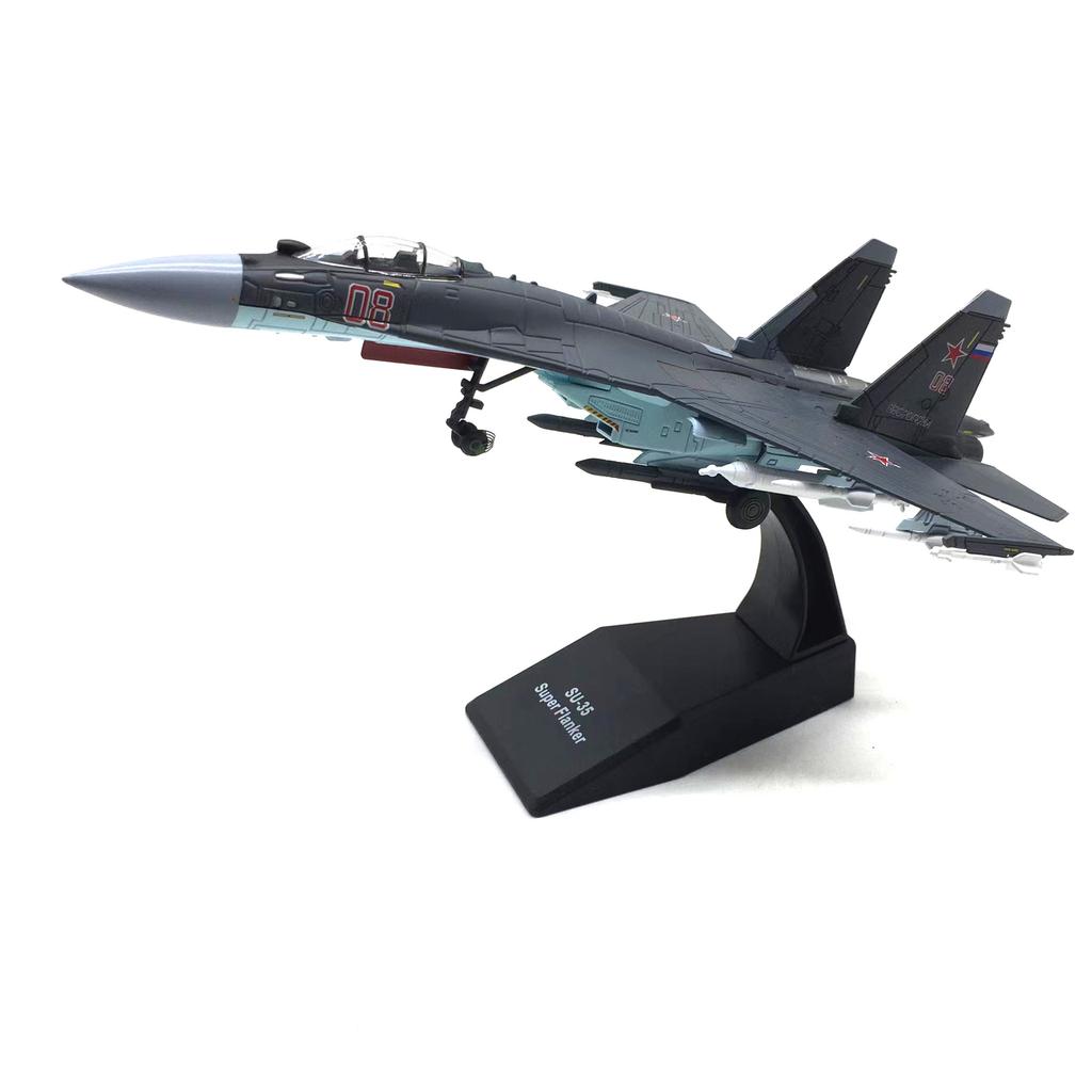 Diecast Metal Alloy Russia Fulcrum Flanker SU 35 Su-35 SU35 Aircraft 1/100 Scale Airplane Fighter Model Decoration Plane For