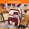 Backpack Teen Fashion With Contrast Colors And Spacious Interior For Daily Use