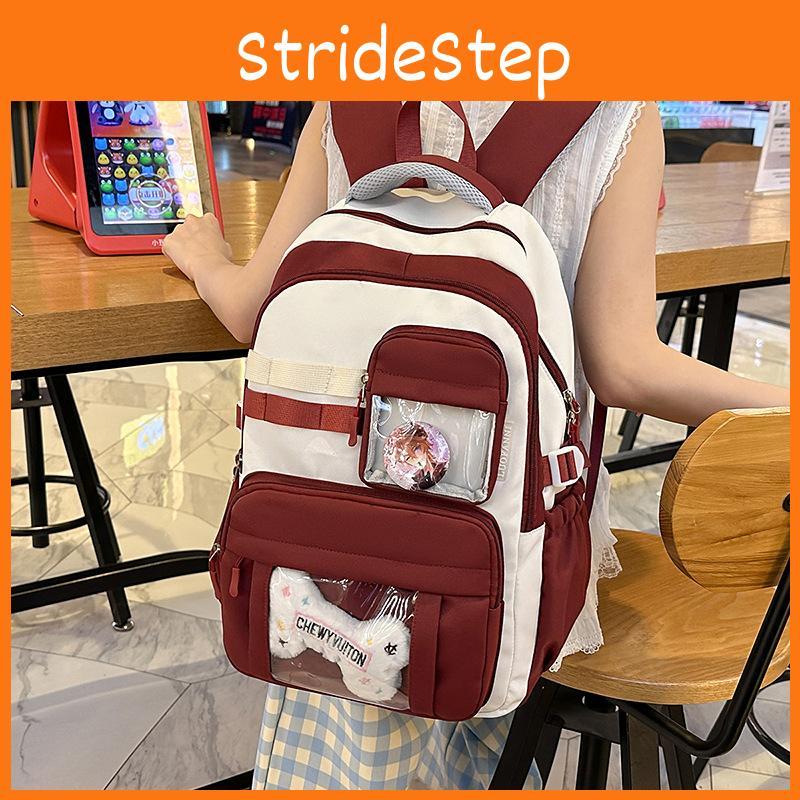 Backpack Teen Fashion With Contrast Colors And Spacious Interior For Daily Use