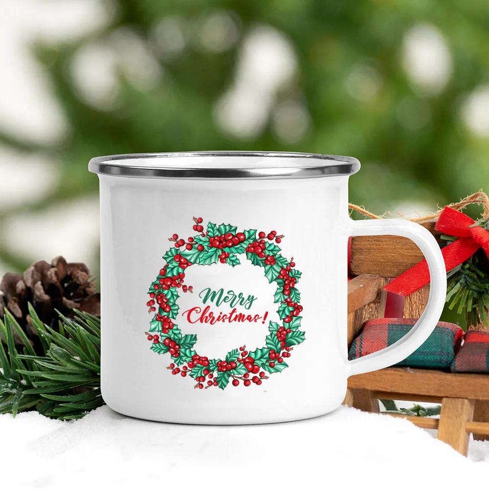 Enamel Breakfast Original Funny Cup for Tea Mug Beer Merry Christmas Mug Rare Cups of Coffee Unusual Mugs Drinkware Travel Cute
