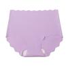 High Waisted Seamless Underwear for Women No Show Panties Cheeky Scalloped Edge Bikini Breathable Briefs Women's Soft Moisture-Wicking Stretchy Briefs
