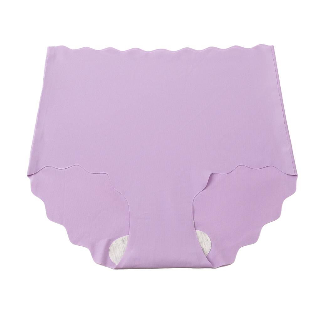High Waisted Seamless Underwear for Women No Show Panties Cheeky Scalloped Edge Bikini Breathable Briefs Women's Soft Moisture-Wicking Stretchy Briefs