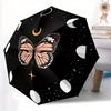 1pc Butterfly Night Sky Automatic Open/Close Umbrella, Portable Folding Umbrella for Everyday Use Yy250826085