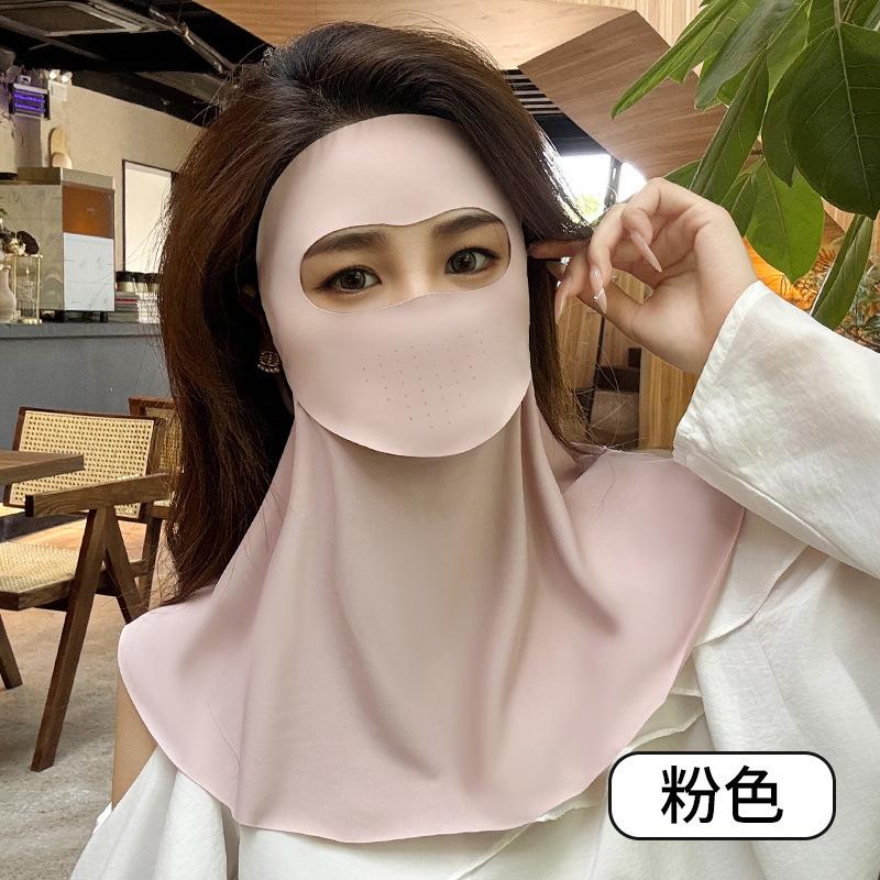 

Banxia s same style sun protection face mask for summer, with an ice silk feel, provides full-face sun protection and UV protection, facekini cycling 【Ice-cool full-face nec