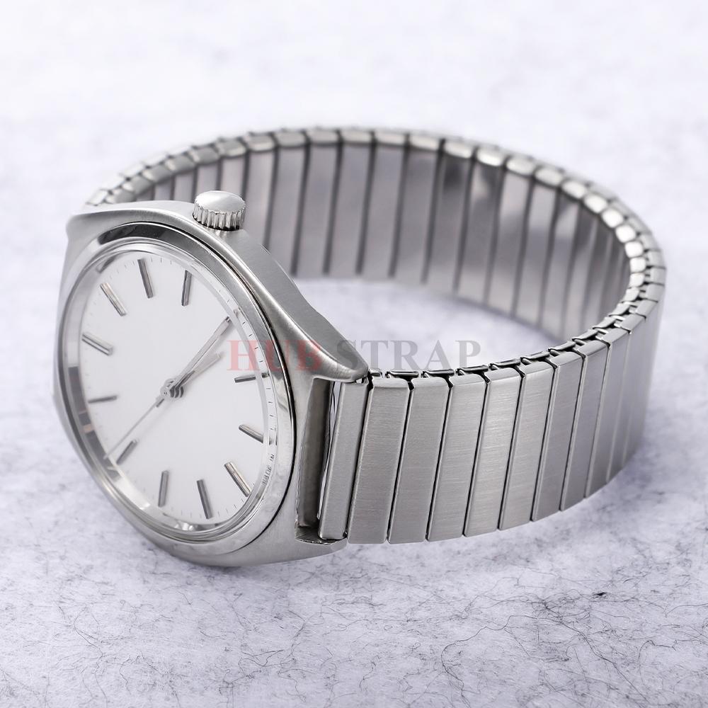 16mm 18mm Stainless Steel Elastic Stretch Strap for Smart Watch Band for Men Women Universal Metal Expansion Strap Accessories