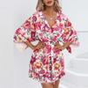 Women's Dresses Casual Printed Seven Sleeve Dresses
