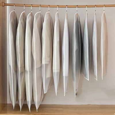 5/10pcs Clothing Dust Bag,Transparent Washable Hanging Pocket,Coat,Suit Dust Cover,Clothing Sorting Protective Cover