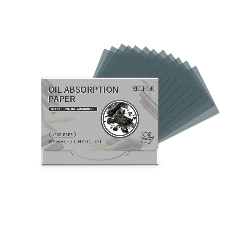 Face Oil Absorbing Paper with Convenient Puff Mirror for Fast Oil Removal Natural Skin Care Routine Office or Outdoors