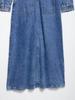 Spring Women's Denim Lapel Long Sleeve Dress