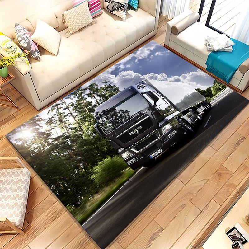 Classic MAN Truck Lorry Living Room Non-Slip Area Rug Soft Carpet for Bedroom Kids Playroom Sofa,Home Decor Doormat Gift