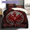Eintracht Frankfurt Custom Name Pattern Bedding,Quilt Set Quilt Cover Pillowcase Home Birthday Gift(1 * Duvet Cover + 2 * Pillowcase, Without Core)