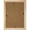 Wide-rimmed Wooden Photo Frame with Glass and Hanging Hole. Metal Brackets Are Mounted On the Longitudinal Sides.