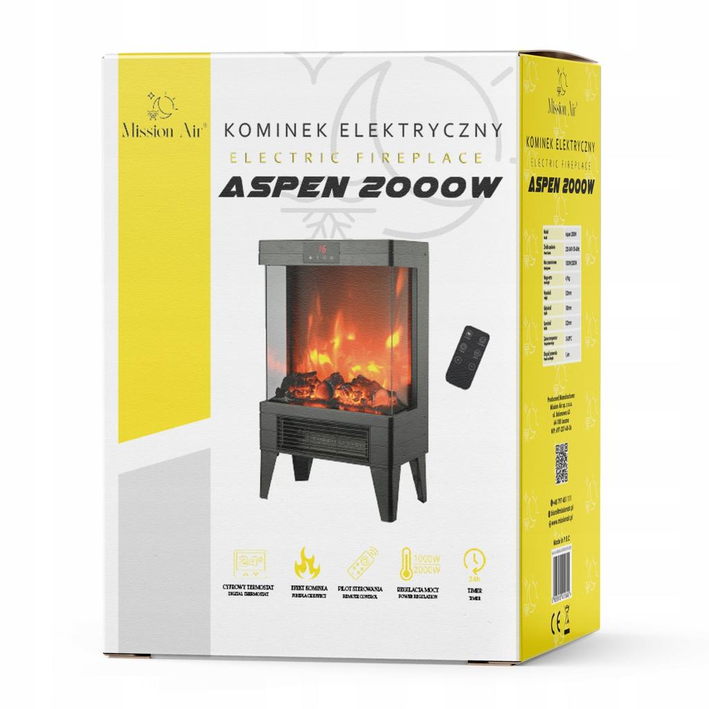 Lareira Elétrica Aspen 2000W