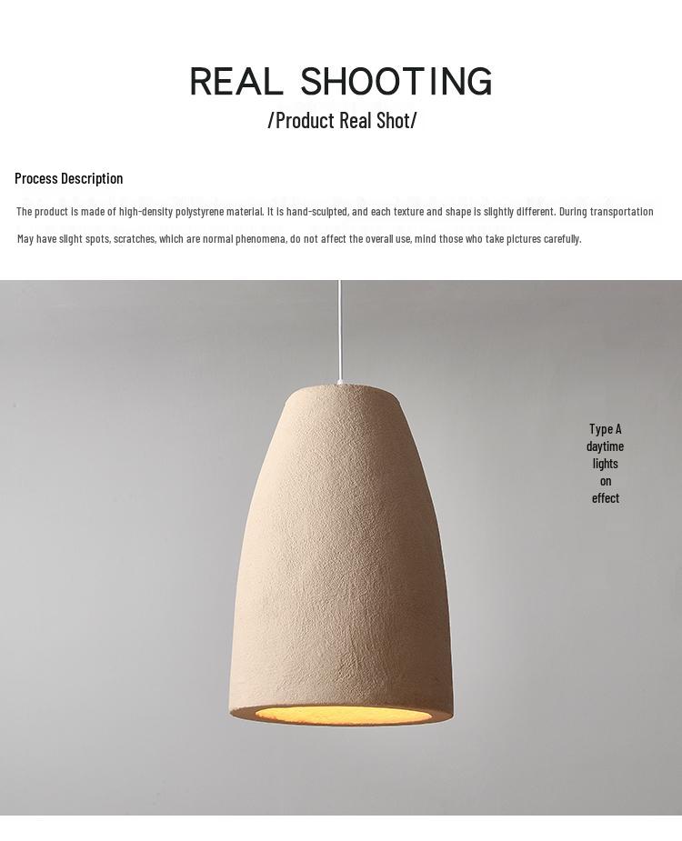 Wabi-Sabi Zen Pendant Light: Retro & Artistic Design for Restaurants, Living Rooms, and Bedrooms