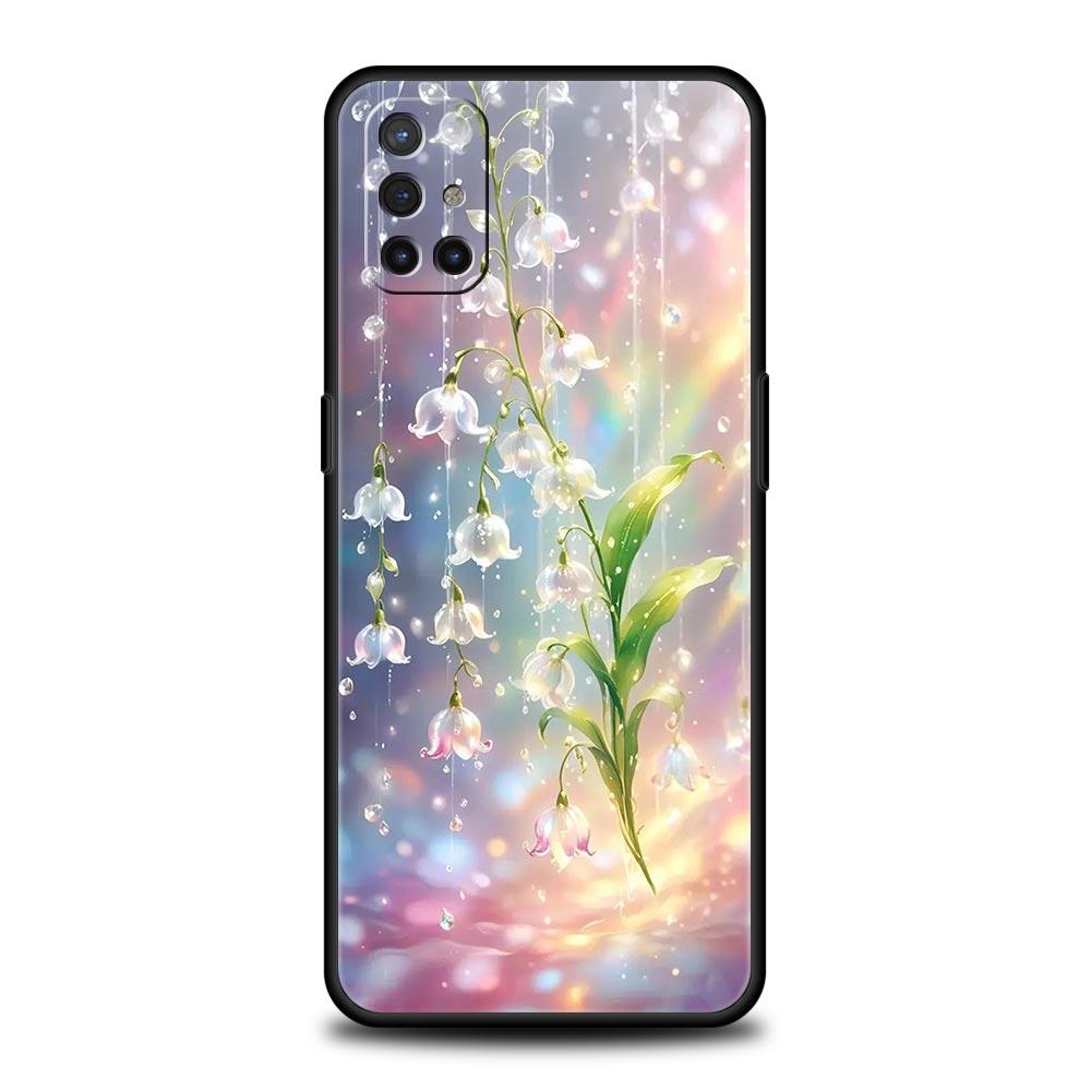 Coque de téléphone florale transparente Muguet pour Oneplus 13R 13 12R 11 10T 10R Nord N100 N200 N10 10 9 9R 9RT CE 3 2 Pro TPU souple