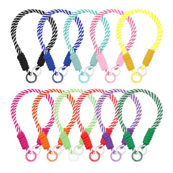 Corda Intrecciata Ciondolo Cinturino da Polso Corto con Anello di Sospensione Resistente all'Usura Leggero Cordino Portatile Accessorio per Borracce Telefoni Cellulari