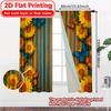 Set Of 2 Flat Printing Butterfly Sunflowers Pattern Curtains Polyester Decorations Kitchen Bedroom Modern Made Master Window Treatment