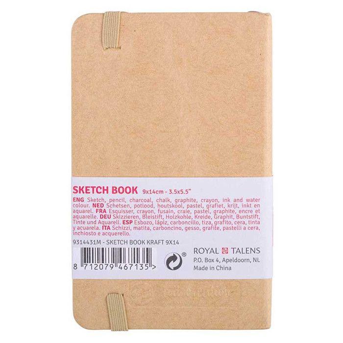 Carnet à croquis - Royal Talens - 9x14 cm - 80 feuilles - Papier 140g - Couverture rigide