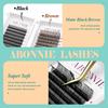 Abonnie 5D Flower Wet Lash Extensions Individual Lashes Brown Volume Soft 5D Flowering Fairy False Easy Fans Volume Eyelashes