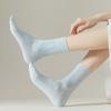 Female Summer Thin Leisure Pure Color Moon Son Boneless In The Tube Pile Pile Cotton Socks