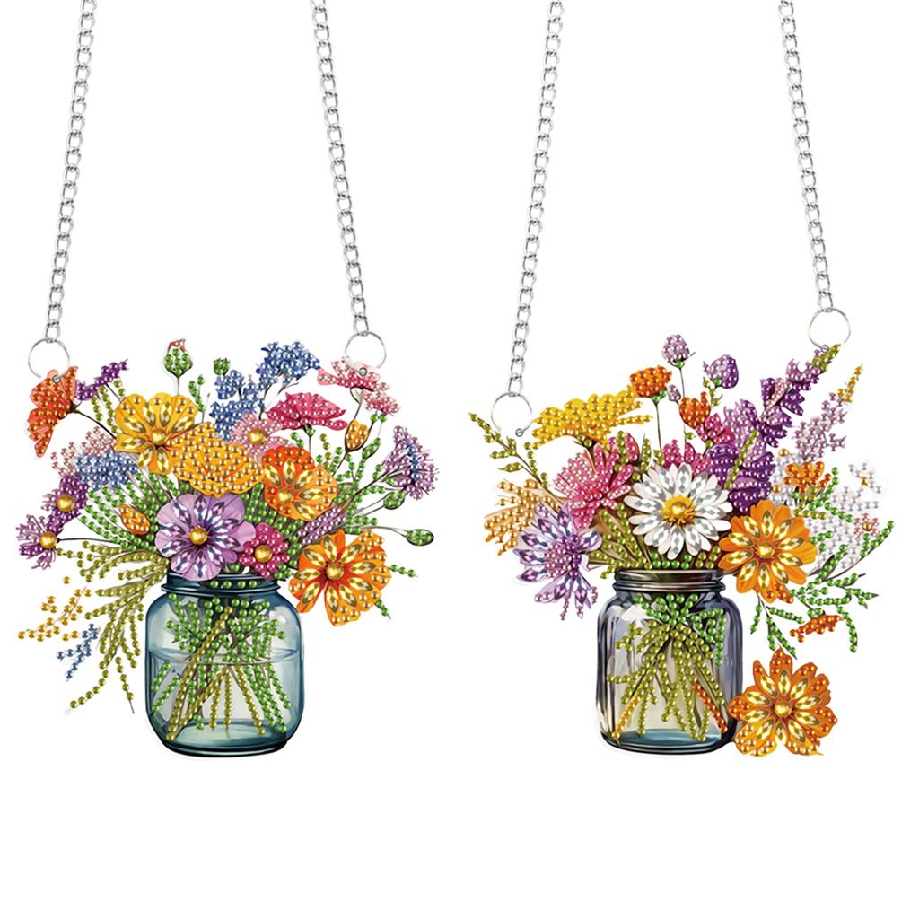 Animal Special Shape Diamond Painting Decor Rhinestone Diamond Art Pendants DIY Diamond Art Pendant Kit for Garden Window Decor