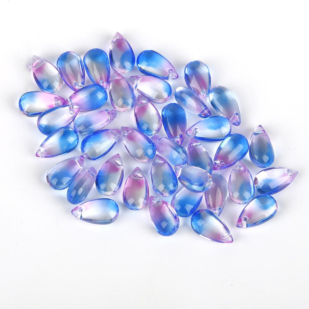 8*14mm Water Drop Czech Glaze Beads Handmade Diy Semi-transparent Teardrop Pendant Glass Accessories Material Loose Beads Beads for Jewelry Making