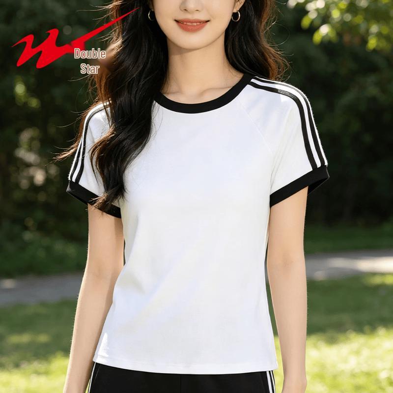 Shuangxing Women s Short Sleeve Round Neck T-Shirt S