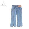 Girls Jeans Spring Autumn New Korean Style Children Denim Split Trousers Fashion Casual Girl Denim Pants
