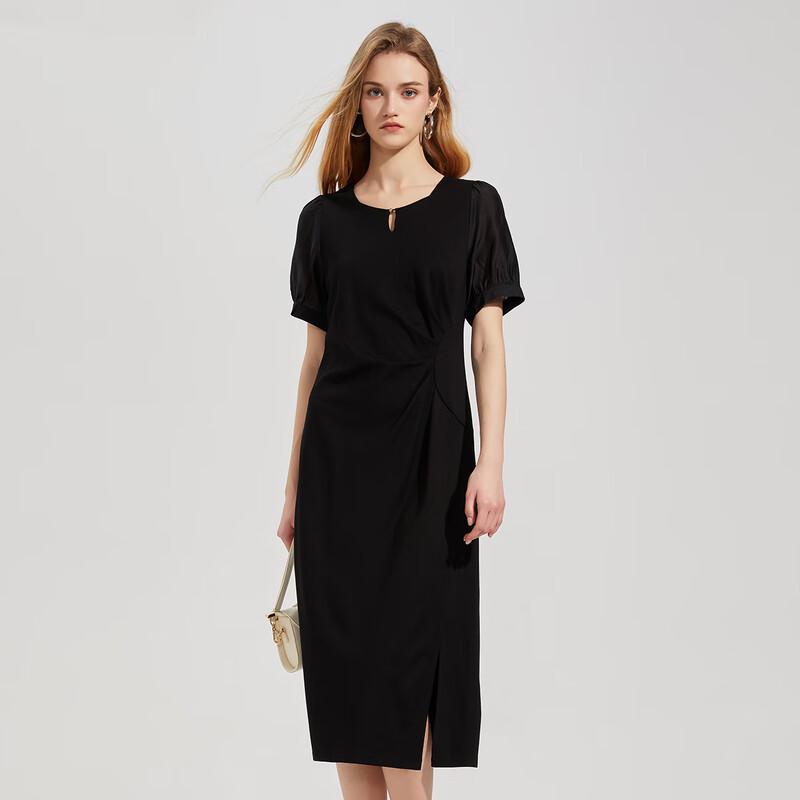 Women's Knit Short Sleeve Midi Dress
