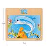Bus Wooden Toys for Children Early Learning 3D Cartoon Animal Traffic Puzzle Kids Math Jigsaw