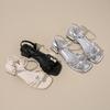 Fashion 2025 New Style Fashionable Sandals Soft-soled Comfortable Women's Shoes Open-toe Roman Shoes Non-tiring Mid-heel Sandals